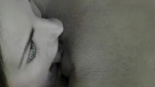 Hot inexperienced brunette gets her wet twat tasted by her horny girlfriend