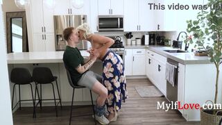 Big Tits MILF Helps Son To A Pervy Challenge For His Tok - 7 image