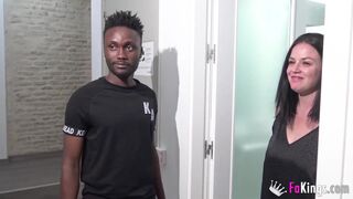 Not repressed anymore: Nuria's back to finally taste HER FIRST BLACK COCK!