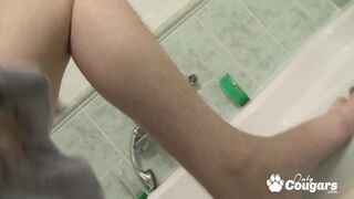 Saggy Old Granny Lets A Horny Black Man Fuck Her Hairy Asshole - Anal