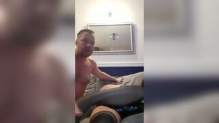 Riding his cock deep