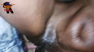 Thot in Texas - Bareback Latino Fucks Ebony Creampie Pussy