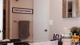 Huge Pregnant Girl Tries Clothes On