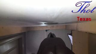 Thot in Texas - Big Butt and tits Ebony Fucks Giant BBC at the Gloryhole