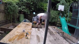 Cheating girl alone home fuck English builder. Dirty talk