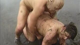 Fat woman fucked outdoors in the mud