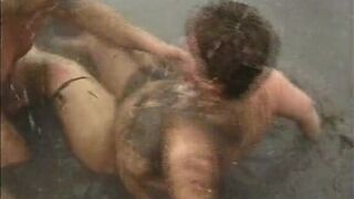 Fat woman fucked outdoors in the mud