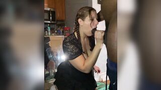 cheating slut wife wants a black man to cum on her face