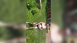 Tarablee Hotz- Naked and Unafraid Part 6- Oil up my tits &suck my toes as I tan by the pot plants