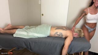 Naughty Massage Therapist Rides Him Until He Fills Her Up with Cum: Mav & Joey Lee 4K