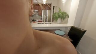 Stepmom gives handjob to exploding orgasm