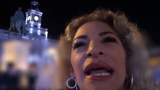 Vanesa wants to catch cocks in the middle of the street