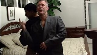 Red-haired slut was screwed by two vicious old men - 5 image