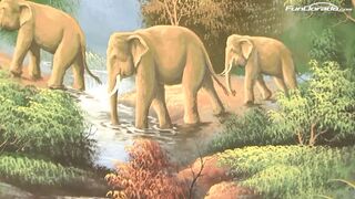 Notgeile blonde milf melkt drei volle schwaenze ab