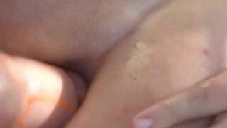 Wild cock thing attacks blond with sexy ass and fucks her outdoors