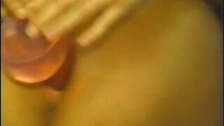 Horny slut loves fucking her tight pussy with a dildo