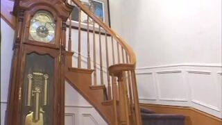 Busty fuck slut enjoys sucking cock while getting fucked at the same time