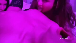Three hot lesbian play with each other and lick wet pussy. Foxy Elise , Katty West and Wife Karolina Bitch