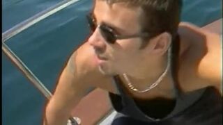 Hung stud gets head on a boat from a sexy blonde then fucks her - 3 image