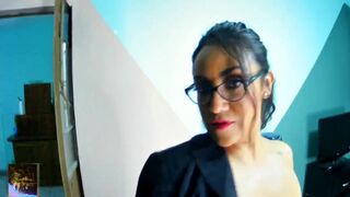 the scolding of the sexy teacher caused my cock to get hard and with that rich ass and huge tits more (Emma love)(Logan