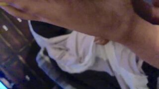 Ebony teen cums to play POV