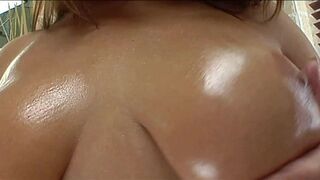 Gorgeous babe getting her huge boobs cumsprayed after rough sex