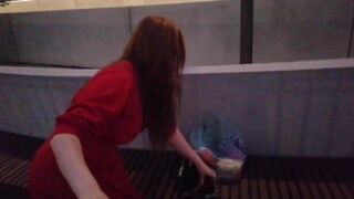 MILF SUCKED OFF IN AN ELEVATOR