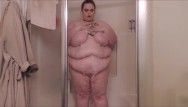 Ssbbw caught shower voyeur webcam